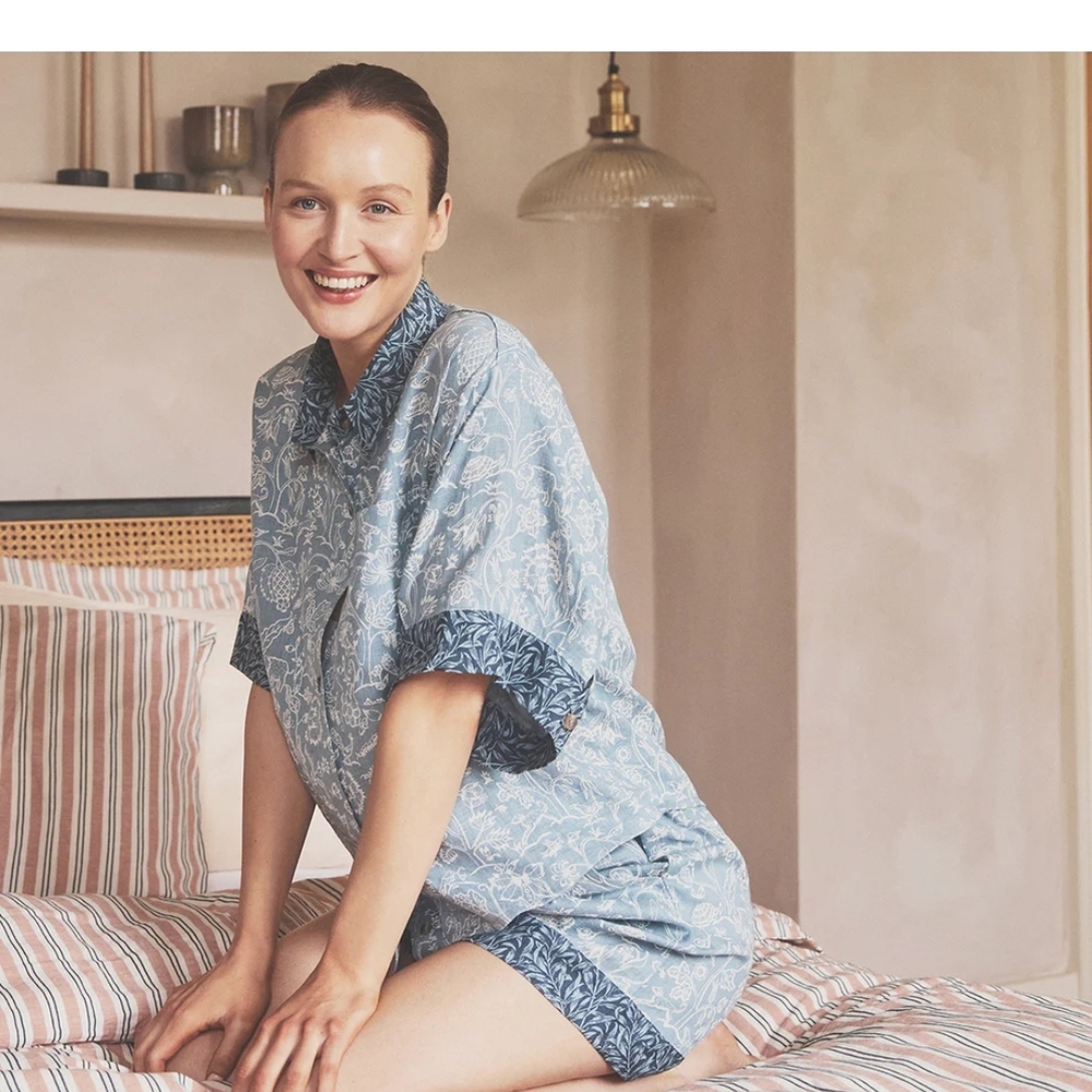 Piglet In Bed Luxury Linen Pajama Set